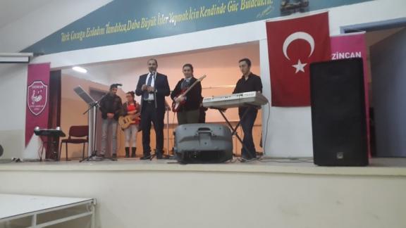 Erzincan Güzel Sanatlar Lisesi Öğrencilerinin Müzik ve Eğlence Programları Fatih Mesleki ve Teknik Anadolu Lisesi İle Devam Ediyor
