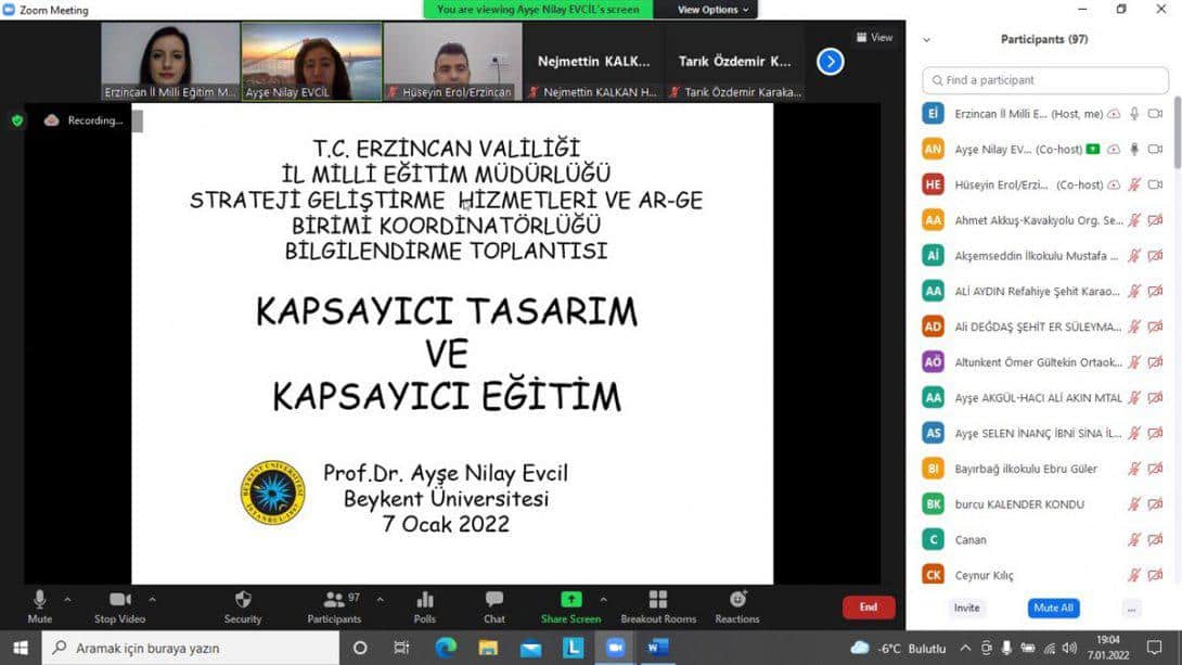 Erzincan Akademi'de Kapsayıcı Tasarım ve Kapsayıcı Eğitim Vurgusu