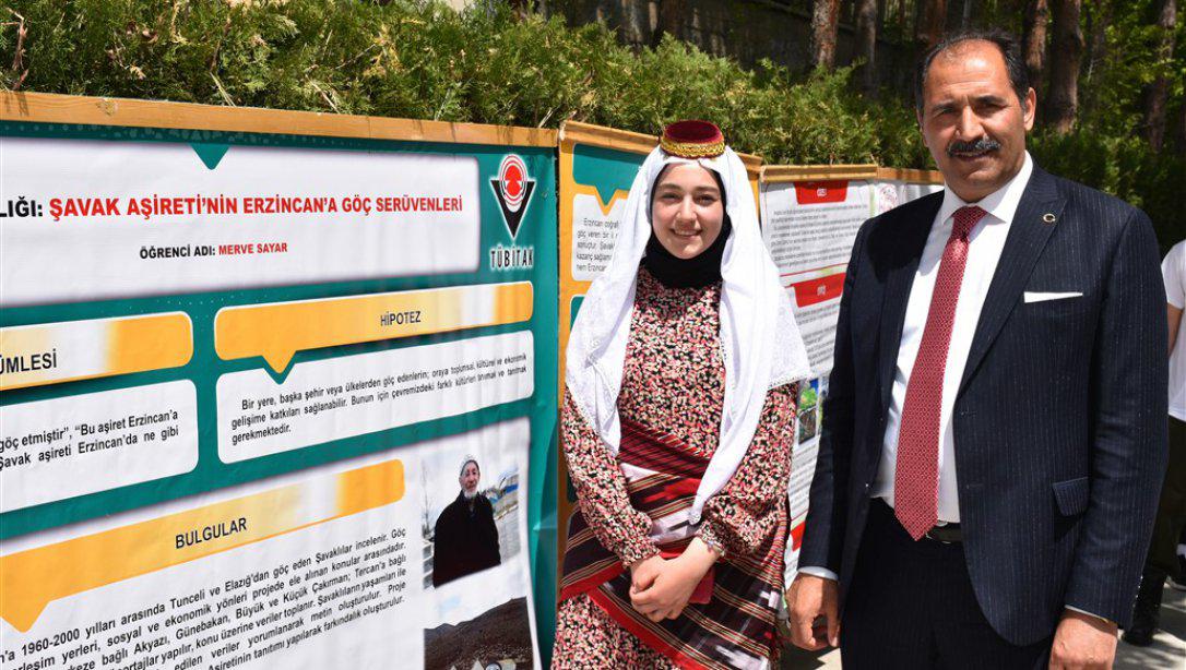 İl Millî Eğitim Müdürümüz Sayın Aziz GÜN Erzincan Sosyal Bilimler Lisesi TÜBİTAK 4006 Bilim Fuarı Açılışını Yaptı